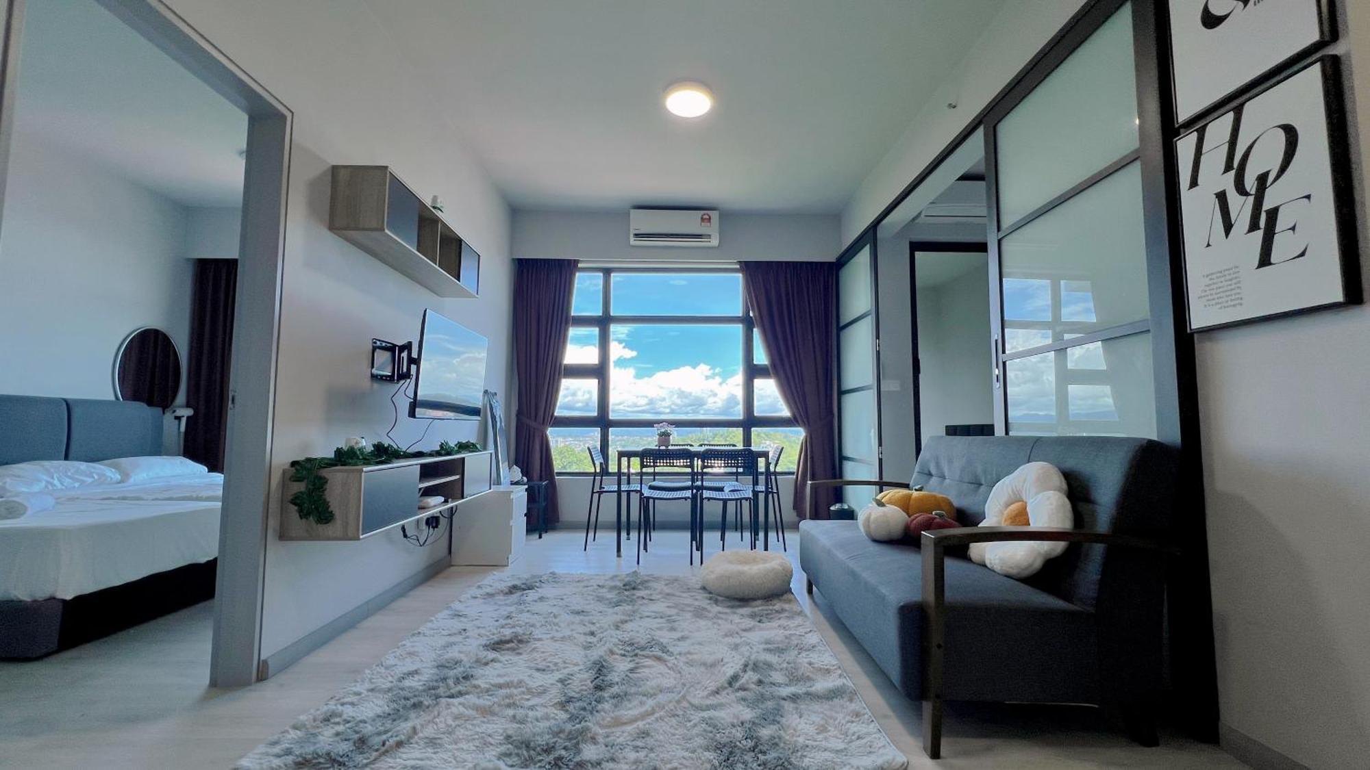 Jq Jesselton Quay Little Angel New Cityseaview Lv29 Netflix 6pax Apartment